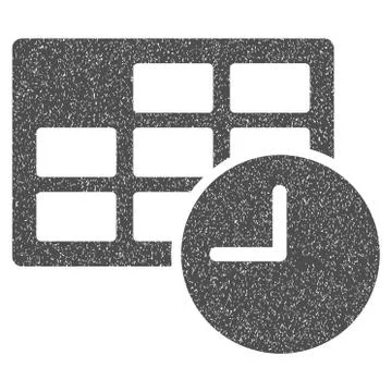 Date And Time Grainy Texture Icon Illustrazione stock