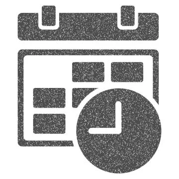 Date And Time Grainy Texture Icon Illustrazione stock