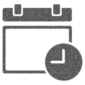 Date And Time Grainy Texture Icon Illustrazione stock