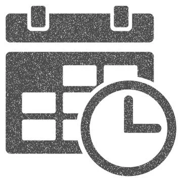 Date And Time Grainy Texture Icon Illustrazione stock