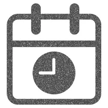 Date And Time Grainy Texture Icon Illustrazione stock