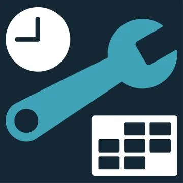 Date And Time Setup Icon Stock Illustration