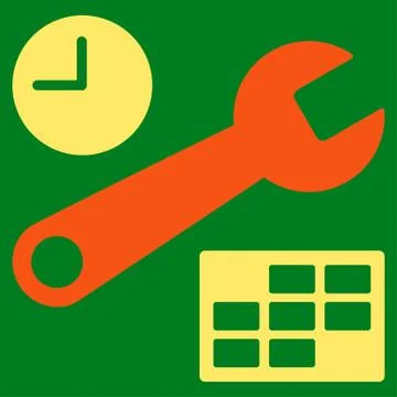 Date And Time Setup Icon Stock-Illustration