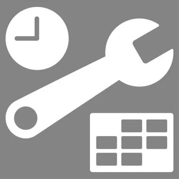 Date And Time Setup Icon Stock-Illustration