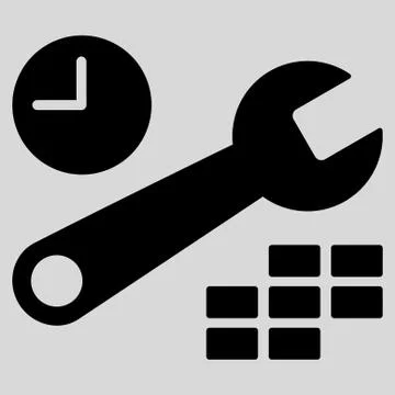 Date And Time Setup Icon Stock Illustration