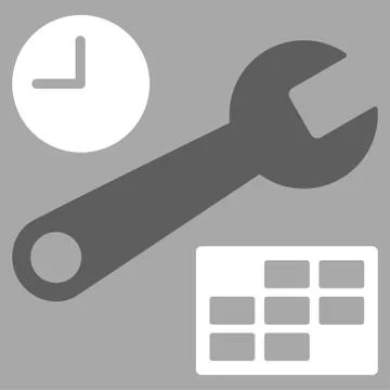 Date And Time Setup Icon Stock Illustration