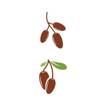 Date bean icon vector illustration Stock Illustration