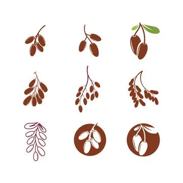 Date bean icon vector illustration イラスト素材