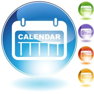 Date calendar crystal icon Stock Illustration