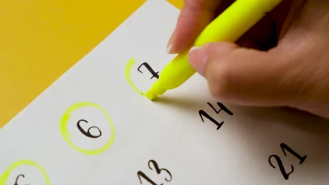 Date. Calendar day. Stock Footage 208620685