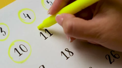 Date. Calendar day. Stock Footage 208620719