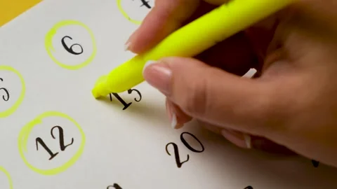 Date. Calendar day. Stock Footage 208620774