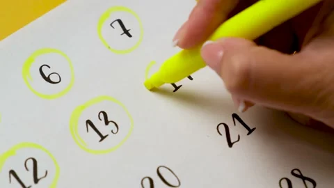 Date. Calendar day. Stock Footage 208620885