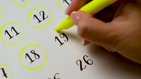 Date. Calendar day. Stock Footage 208621150