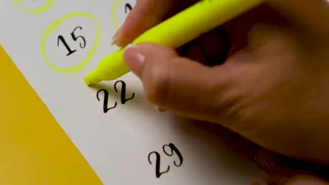 Date. Calendar day. Stock Footage 208621251