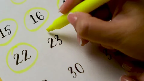 Date. Calendar day. Stock Footage 208621259