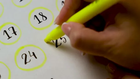 Date. Calendar day. Stock Footage 208621411