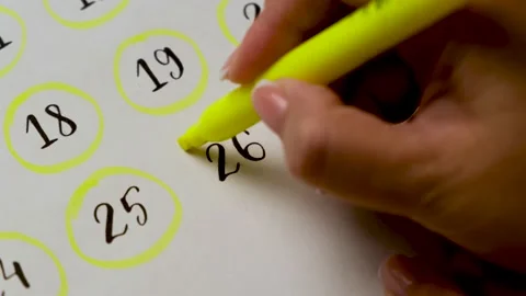 Date. Calendar day. Stock Footage 208621418