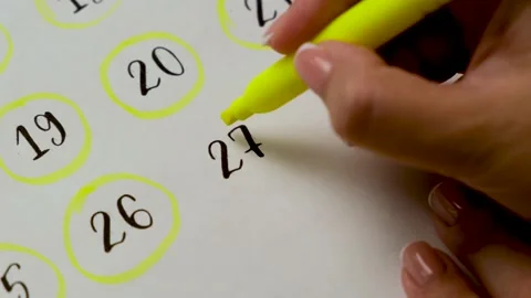 Date. Calendar day. Stock Footage 208621455