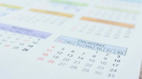 Date In Calendar Stock Footage 64059985