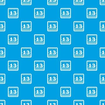 Date calendar pattern seamless blue Stock Illustration