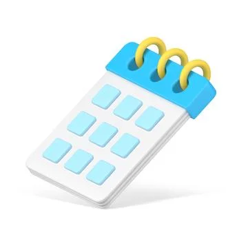 Date calendar on spring icon 3d isometric vector illustration time manageme.. Stock-Illustration