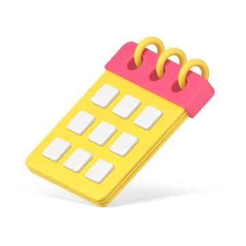 Date calendar on spring icon 3d isometric vector illustration Stock-Illustration