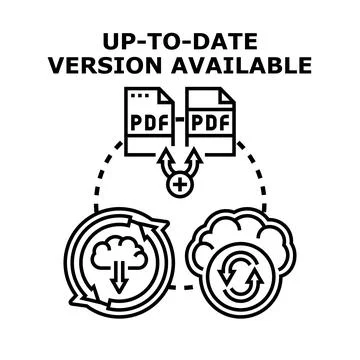 Up to date document version availability and synchronization Stock Illustration