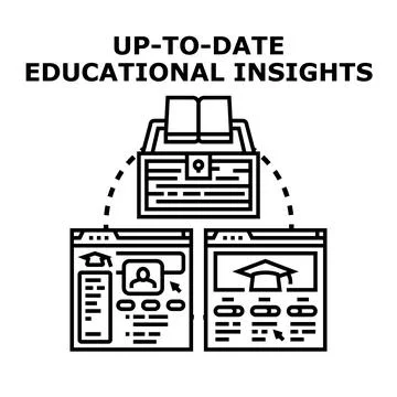 Up to date educational insights vector concept illustration Stock Illustration