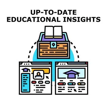 Up to date educational insights vector concept illustration Stock Illustration