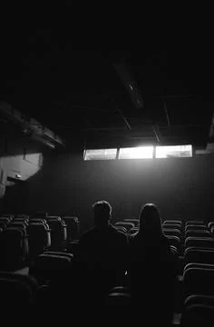 Date in the empty Cinema Hall Stock Photos