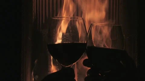 Date at a fireplace 動画素材 11829260