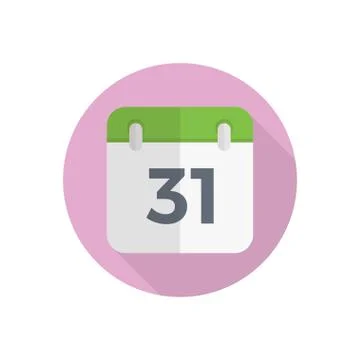 Date flat color icon Stock Illustration