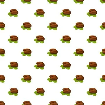 Date fruit cartoon seamless pattern background Ilustración de archivo