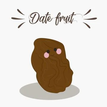 Date fruit with face Stockillustratie
