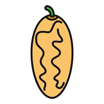 Date fruit icon representing sweet healthy food Stock Illustration