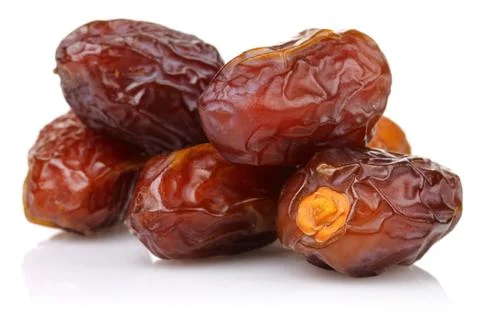 Date fruit isolated on white background Stock Photos
