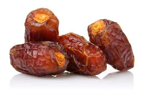 Date fruit isolated on white background Stock Photos