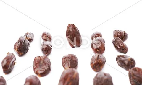 Date fruit over isolated white background surface Stock Photos