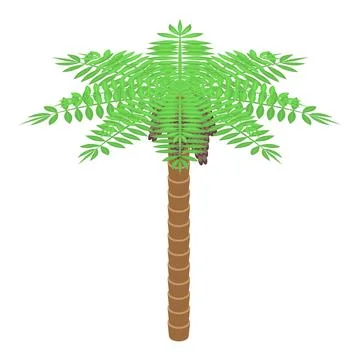 Date fruit palm tree icon isometric vector. Ramadan food Stock Illustration