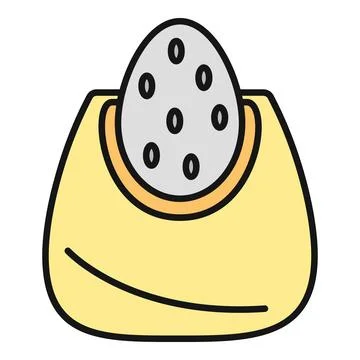 Date fruit pitting process icon with seed removed イラスト素材