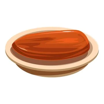 Date fruit on small plate presenting traditional middle eastern dessert Ilustración de archivo