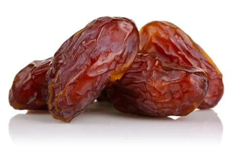 Date fruit on white background Stock-Fotos