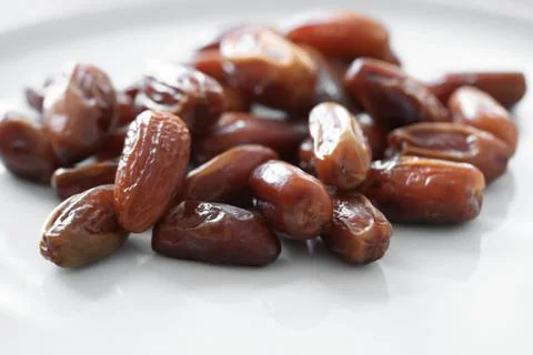 Date fruits on the table Stock Photos