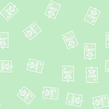 Date graduation calendar line vector seamless pattern Stock Illustration