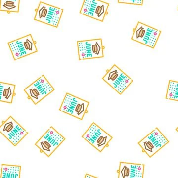 Date graduation calendar vector seamless pattern Stock Illustration
