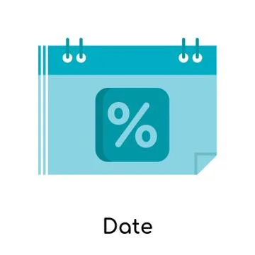 Date icon isolated on white background Free Stock Illustration
