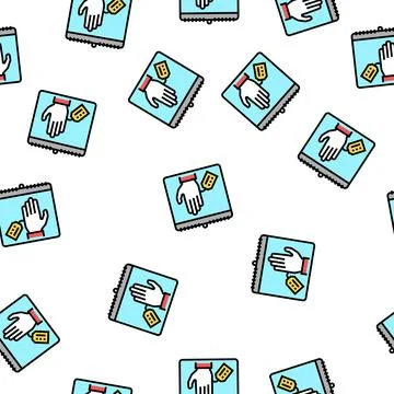 Date of illegal refugee vector seamless pattern Stock Illustration