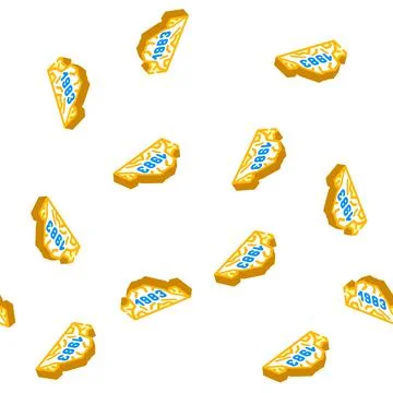 Date of last eruption isometric icon seamless pattern Stock Illustration