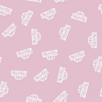 Date of last eruption line vector seamless pattern Stock Illustration